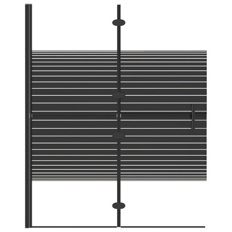 Vidaxl douchewand inklapbaar 100x140 cm esg zwart