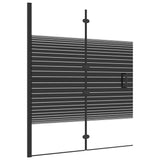 Vidaxl douchewand inklapbaar 120x140 cm esg zwart