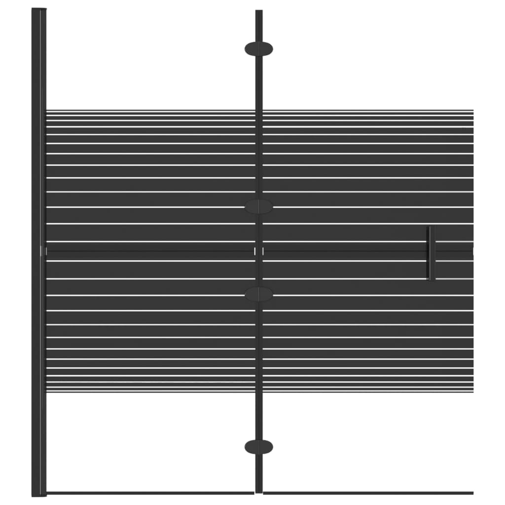 VidaXL Douchewand inklapbaar 120x140 cm ESG zwart