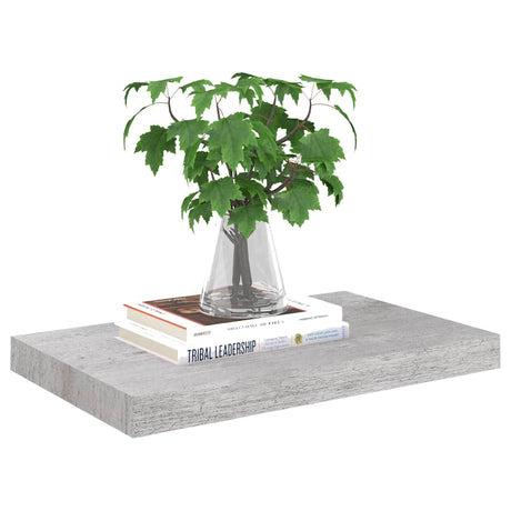 Vidaxl wandschap zwevend 50x23x3,8 cm mdf betongrijs