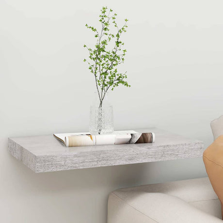 Vidaxl wandschap zwevend 50x23x3,8 cm mdf betongrijs