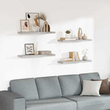 Vidaxl wandschappen zwevend 4 st 80x23,5x3,8 cm mdf betongrijs