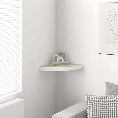 Vidaxl hoekwandschap 35x35x3,8 cm mdf eikenkleurig en wit