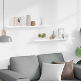 Vidaxl wandschappen 2 st 80x9x3 cm hoogglans wit