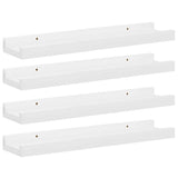 Vidaxl wandschappen 4 st 40x9x3 cm hoogglans wit