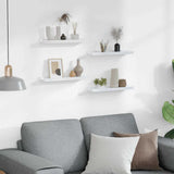 Vidaxl wandschappen 4 st 40x9x3 cm hoogglans wit