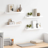 Vidaxl wandschappen 4 st 40x9x3 cm hoogglans wit