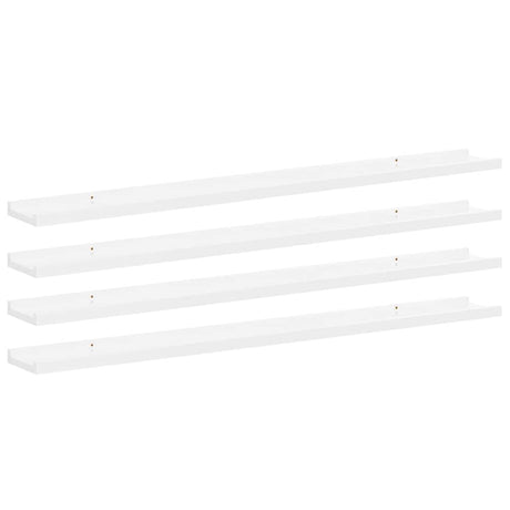 Vidaxl wandschappen 4 st 100x9x3 cm hoogglans wit