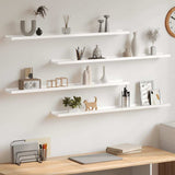 Vidaxl wandschappen 4 st 100x9x3 cm hoogglans wit