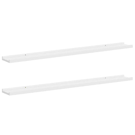 Vidaxl wandschappen 2 st 100x9x3 cm wit