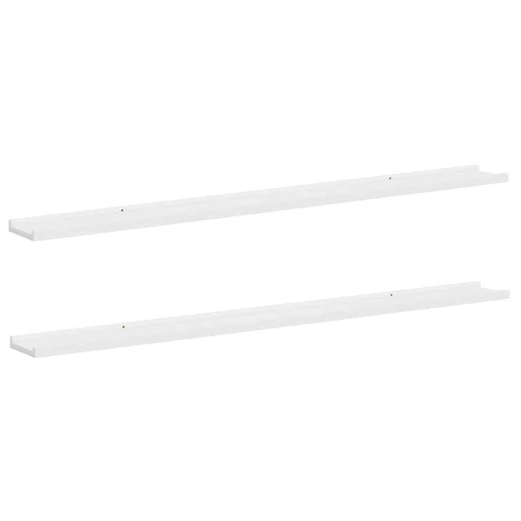 Vidaxl wandschappen 2 st 115x9x3 cm wit
