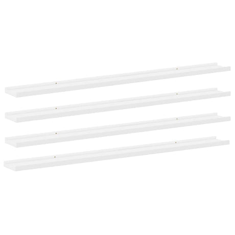 Vidaxl wandschappen 4 st 115x9x3 cm wit
