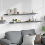 Vidaxl wandschappen 2 st 115x9x3 cm grijs