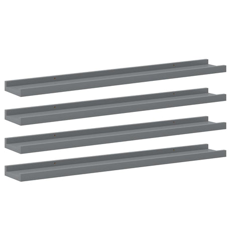 Vidaxl wandschappen 4 st 80x9x3 cm grijs