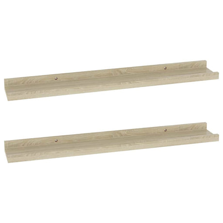 Vidaxl wandplanken 2 st sonoma eiken 60x9x3 cm