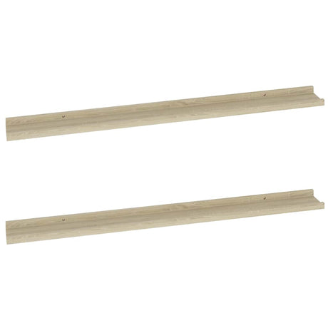 Vidaxl wandschappen 2 st 100x9x3 cm sonoma eikenkleurig