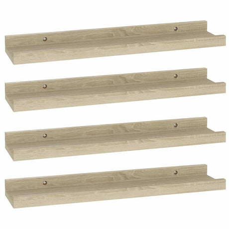 Vidaxl wandschappen 4 st 40x9x3 cm sonoma eikenkleurig