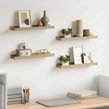 Vidaxl wandschappen 4 st 40x9x3 cm sonoma eikenkleurig