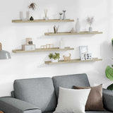 Vidaxl wandschappen 4 st 80x9x3 cm sonoma eikenkleurig