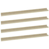 Vidaxl wandschappen 4 st 100x9x3 cm sonoma eikenkleurig
