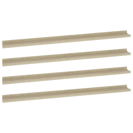 Vidaxl wandschappen 4 st 115x9x3 cm sonoma eikenkleurig