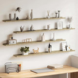 Vidaxl wandschappen 4 st 115x9x3 cm sonoma eikenkleurig