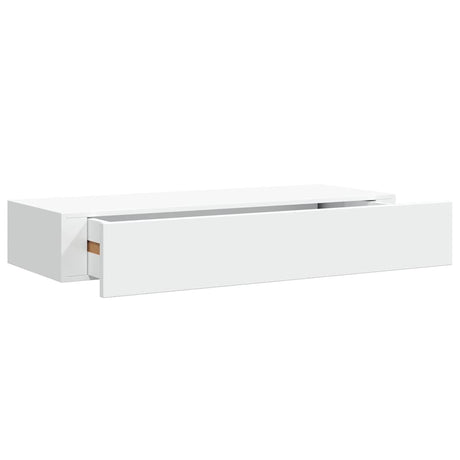 Vidaxl wandschap met lade 60x23,5x10 cm mdf wit
