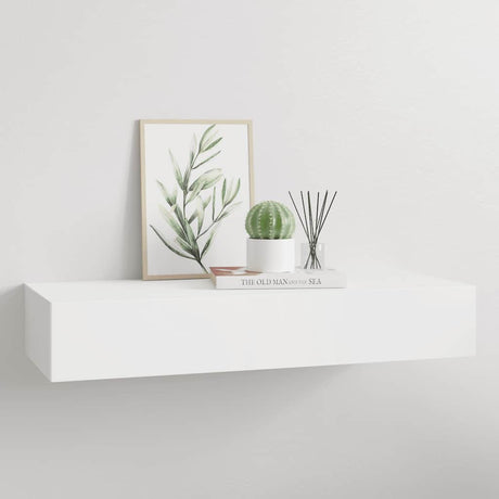 Vidaxl wandschap met lade 60x23,5x10 cm mdf wit