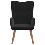 Vidaxl relaxstoel fluweel zwart