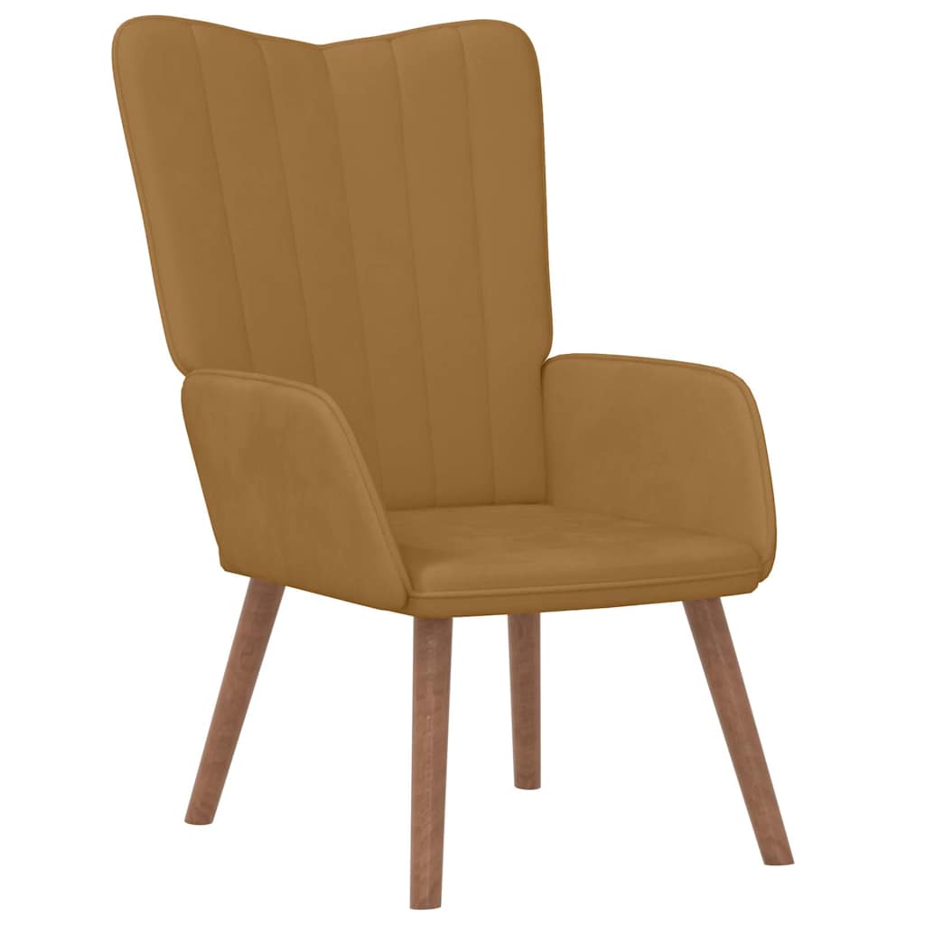 Vidaxl relaxstoel fluweel bruin