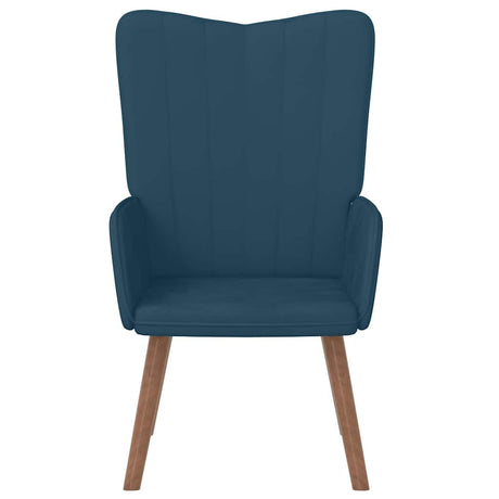 Vidaxl relaxstoel fluweel blauw
