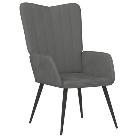 Vidaxl relaxstoel fluweel donkergrijs