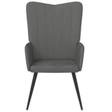 Vidaxl relaxstoel fluweel donkergrijs