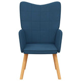 Vidaxl relaxstoel stof blauw