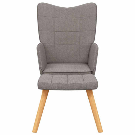 Vidaxl relaxstoel met voetenbank stof taupe