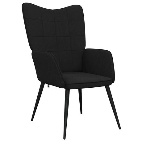 Vidaxl relaxstoel stof zwart