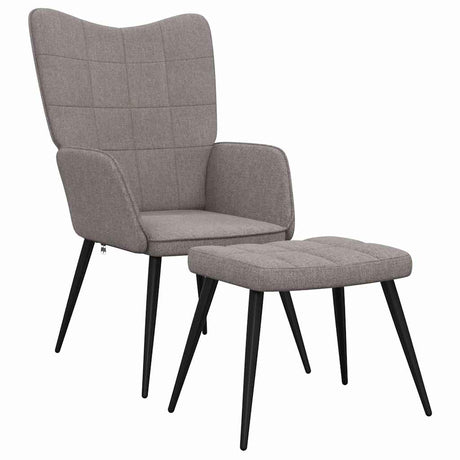 Vidaxl relaxstoel met voetenbank stof taupe