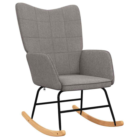 Vidaxl schommelstoel stof taupe