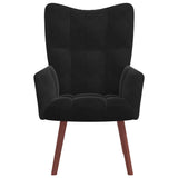 Vidaxl relaxstoel fluweel zwart
