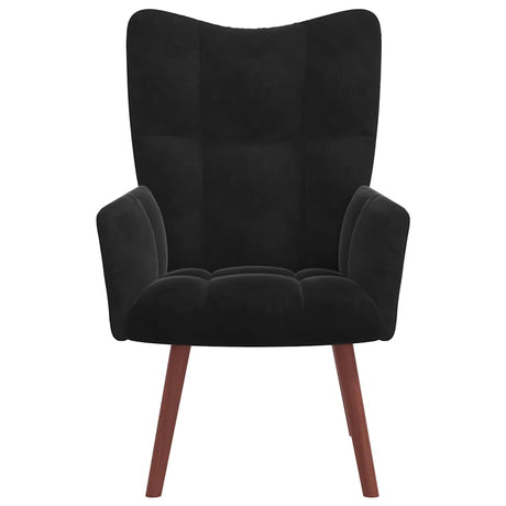 Vidaxl relaxstoel fluweel zwart