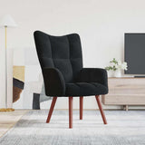 Vidaxl relaxstoel fluweel zwart