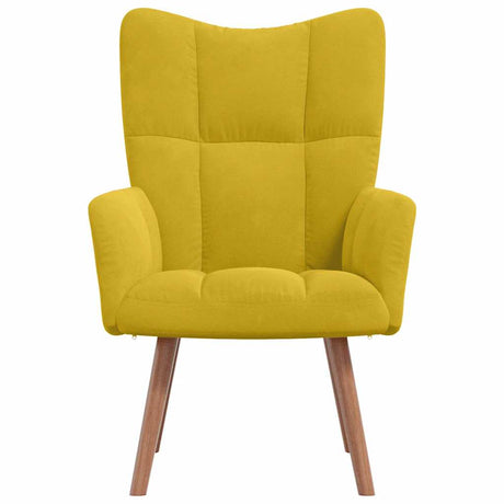 Vidaxl relaxstoel fluweel mosterdgeel