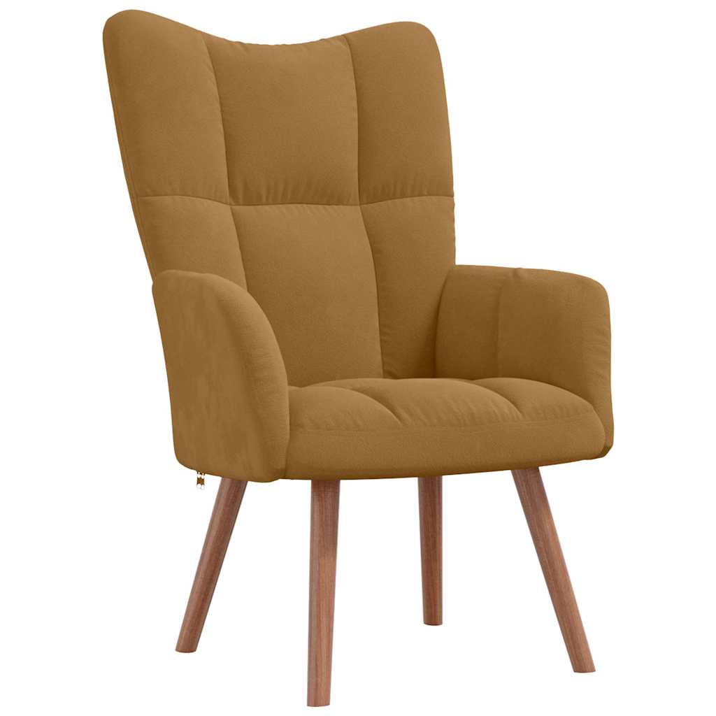 Vidaxl relaxstoel fluweel bruin
