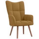 Vidaxl relaxstoel fluweel bruin