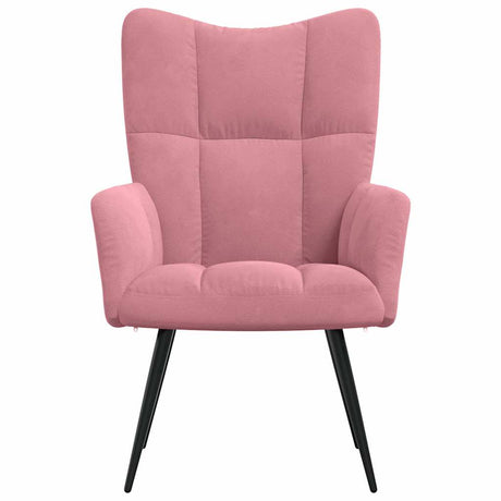 Vidaxl relaxstoel fluweel roze