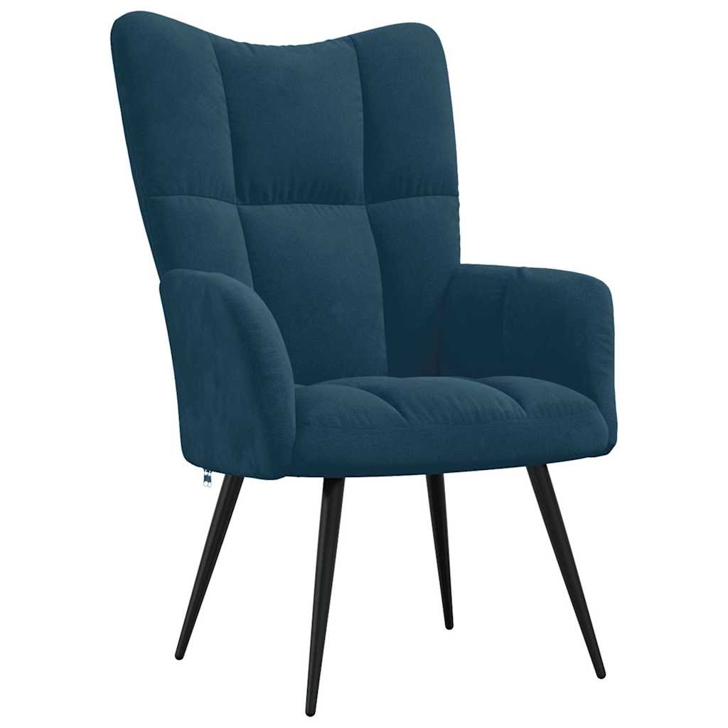 Vidaxl relaxstoel fluweel blauw