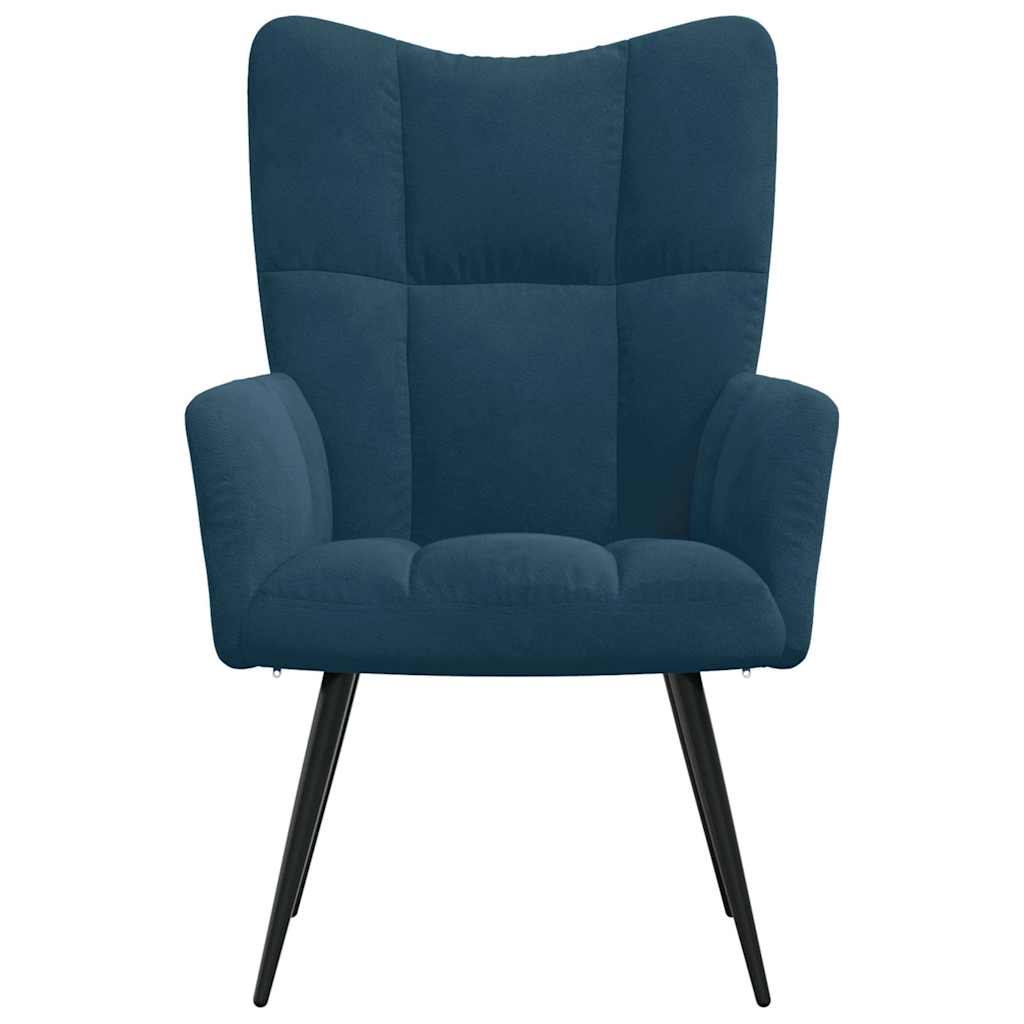 Vidaxl relaxstoel fluweel blauw