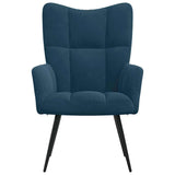 Vidaxl relaxstoel fluweel blauw
