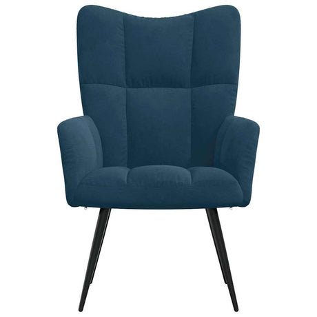 Vidaxl relaxstoel fluweel blauw