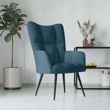 Vidaxl relaxstoel fluweel blauw
